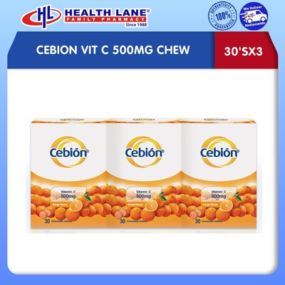 CEBION VIT C 500MG CHEW (30'Sx3)